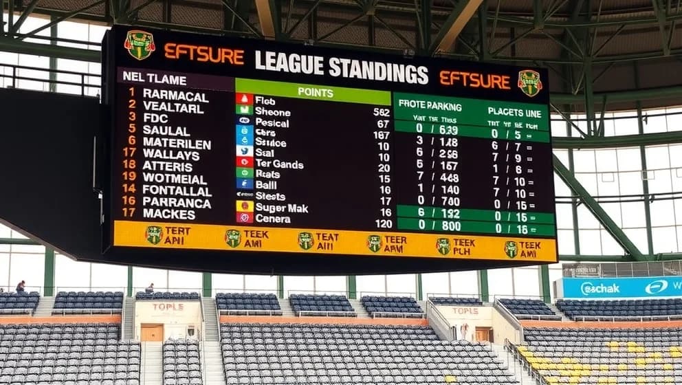 Östersunds poängställning i serien